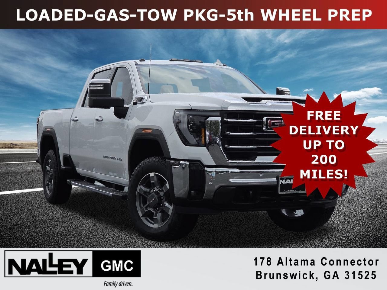 New 2026 Glacier White Tricoat GMC SLT image 1