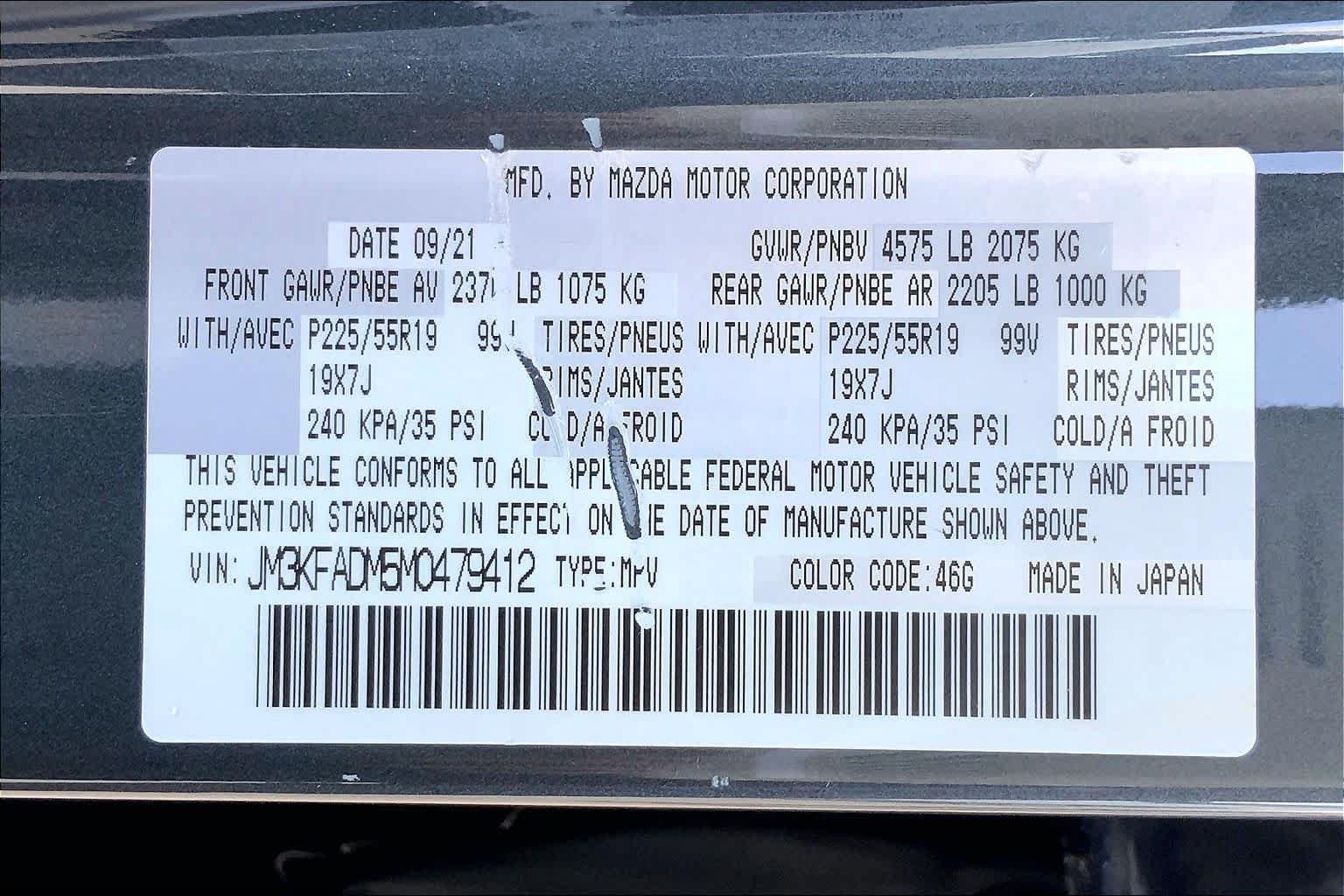 Used 2021 Machine Gray Metallic Mazda Grand Touring image 29