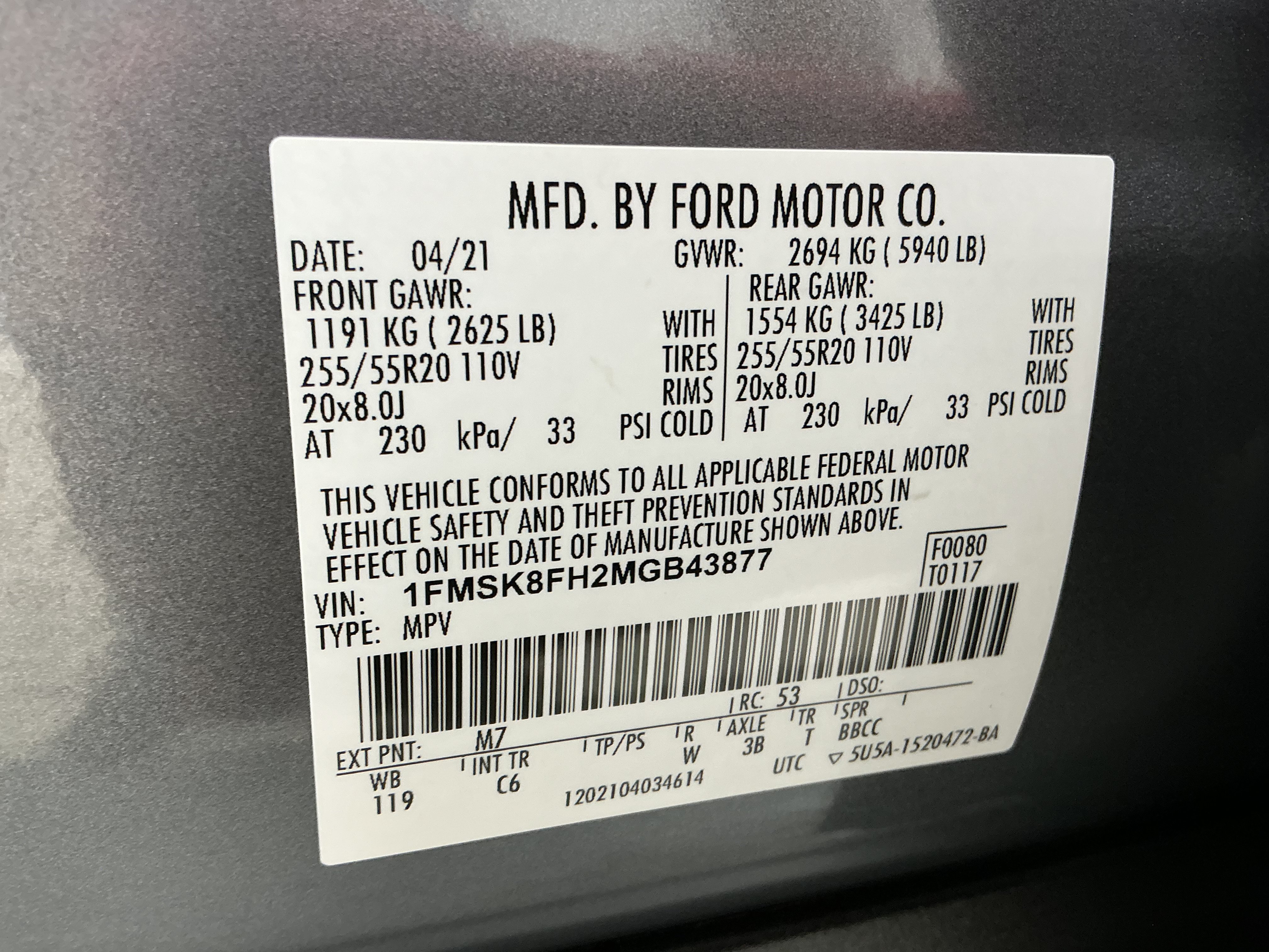 Used 2021 Carbonized Gray Metallic Ford Limited image 14