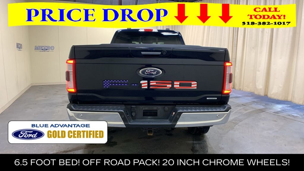 Certified Used 2022 Blue Metallic Ford Lariat image 4