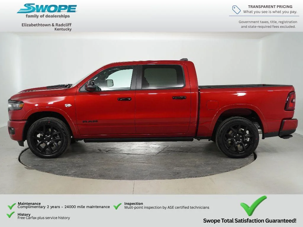 New 2026 Molten Red Pearl-Coat Exterior Paint RAM Laramie image 6