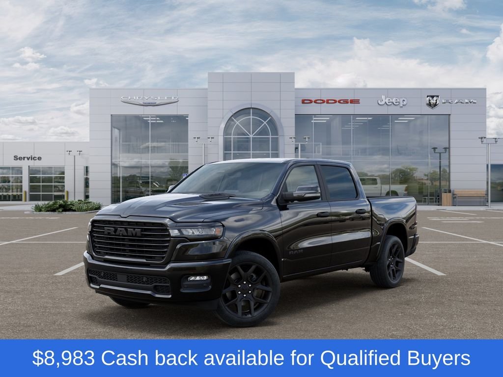 New 2026 Diamond Black Crystal Pearl-Coat Exterior Paint RAM Laramie image 1