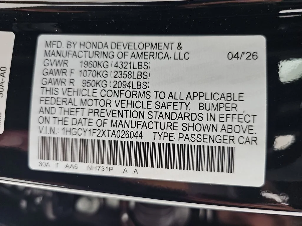 New 2026 Crystal Black Pearl Honda LX image 36