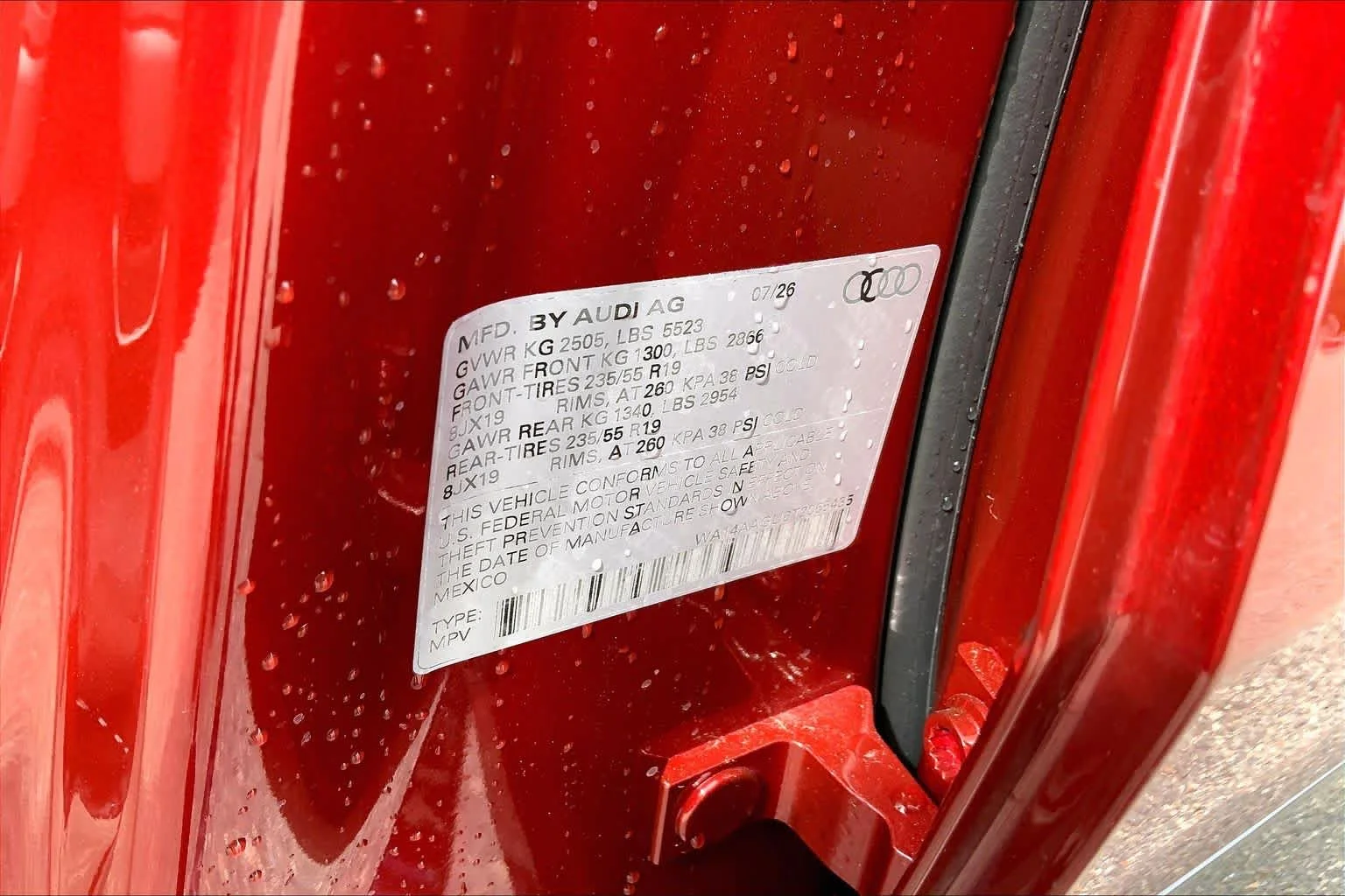 New 2026 Grenadine Red m Audi Premium image 19