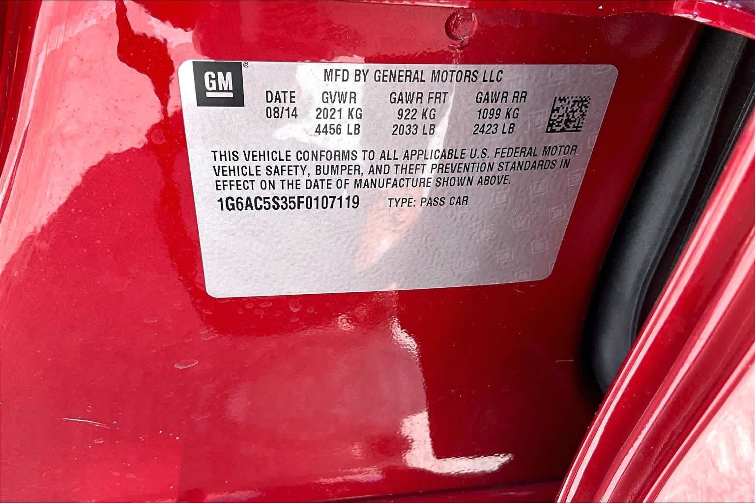 Used 2015 Red Obsession Tintcoat Cadillac Performance RWD image 33