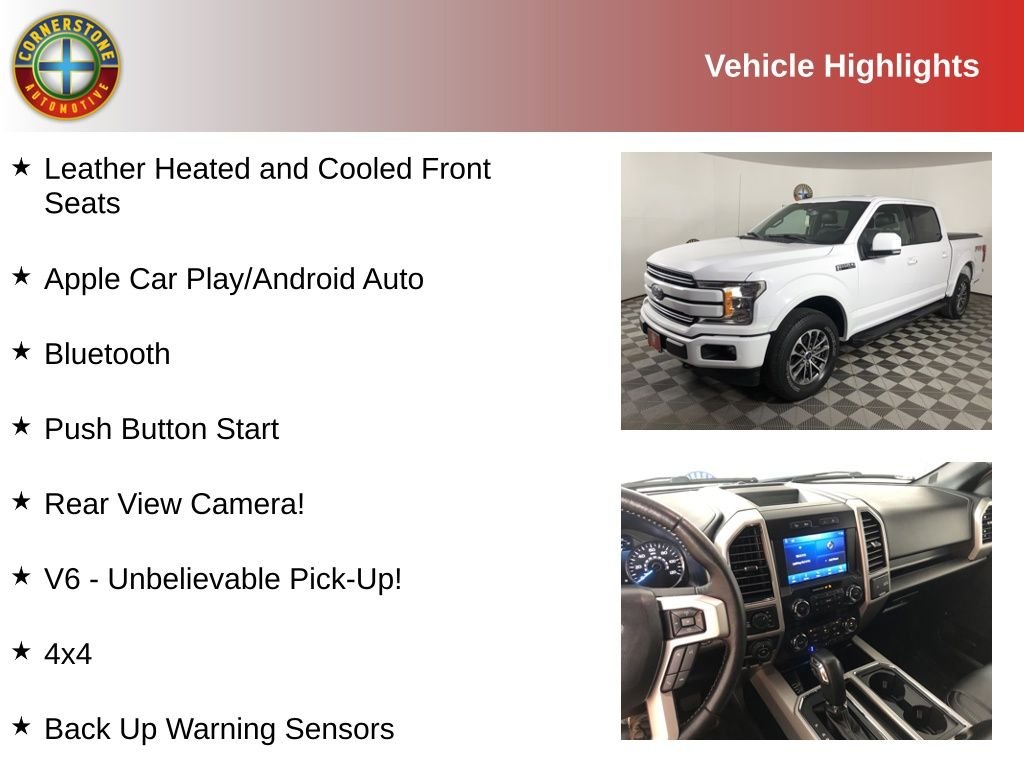 Certified Used 2019 White Ford Lariat image 2