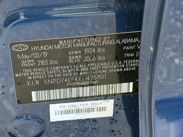 Used 2019 Lakeside Blue Hyundai SE image 5