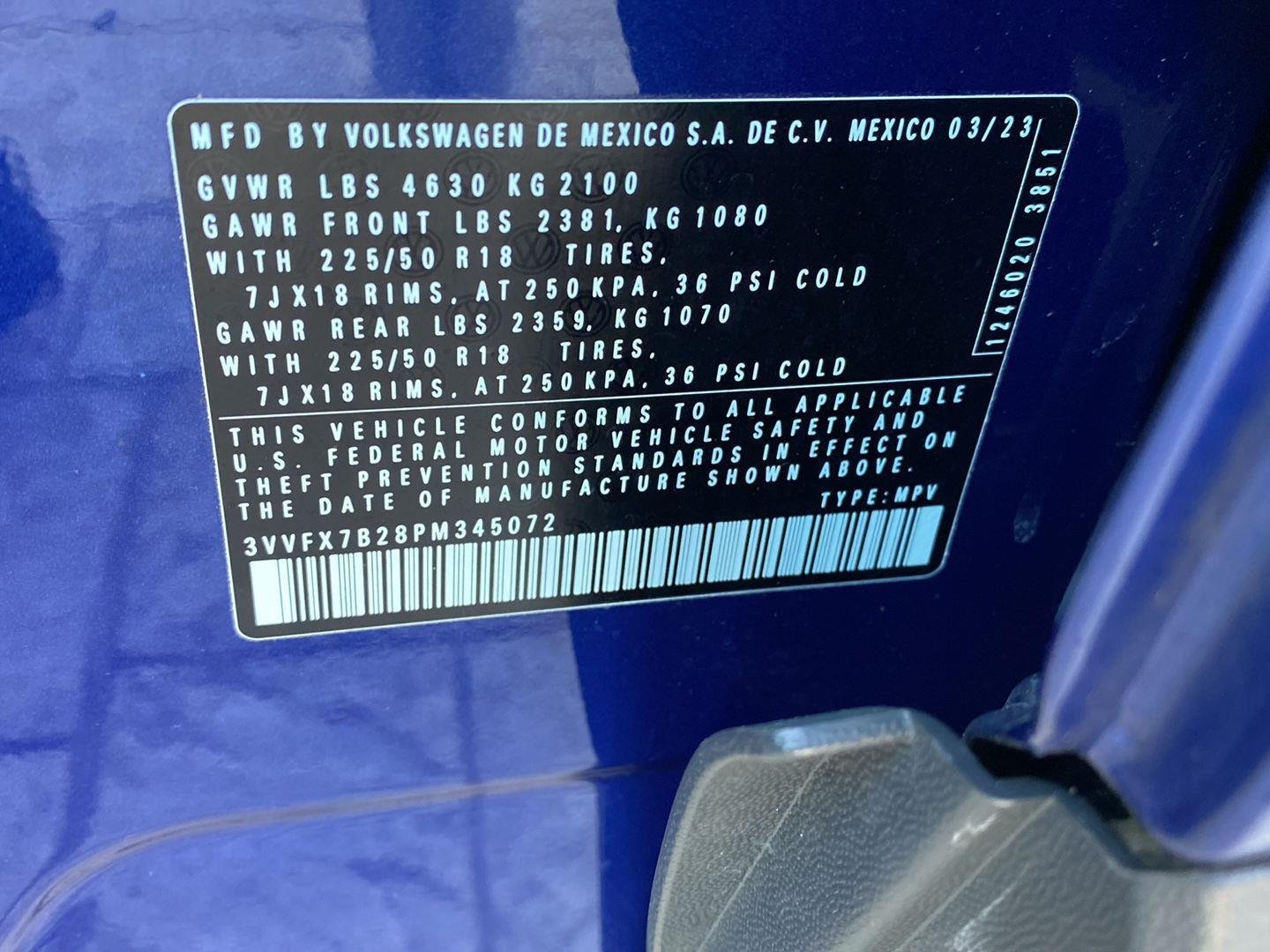 Used 2023 Dusk Blue Metallic Volkswagen S image 15