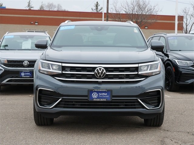 Certified 2023 Volkswagen Atlas Cross Sport SEL Premium R-Line with VIN 1V2FE2CA5PC221516 for sale in Inver Grove Heights, Minnesota