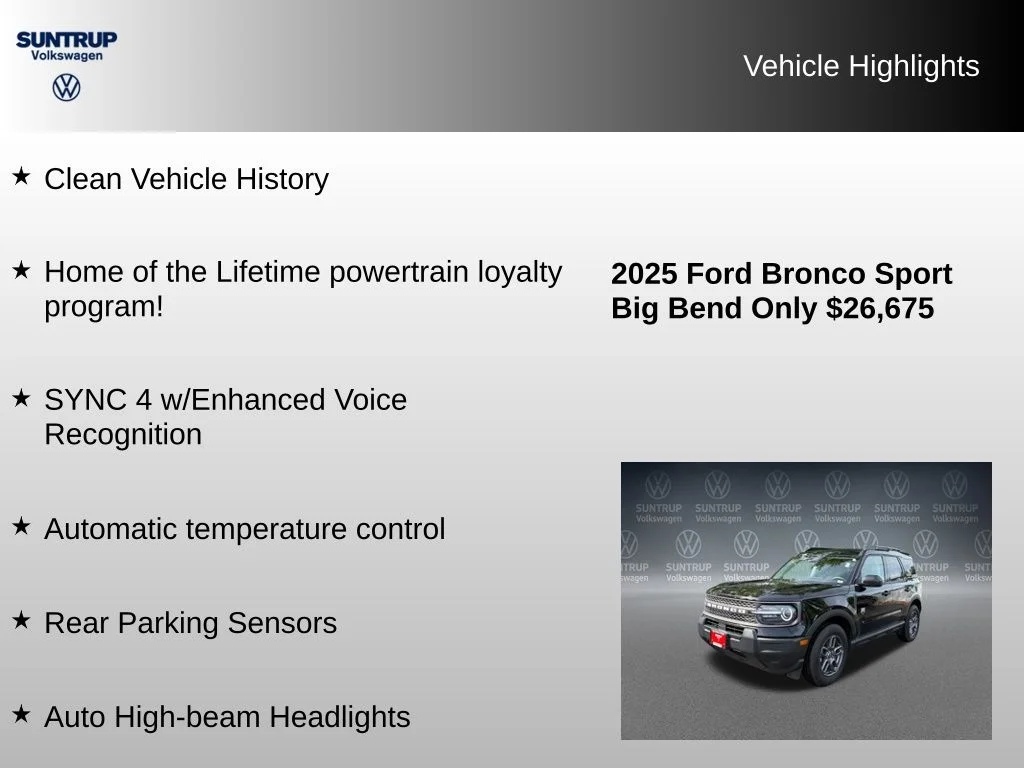 Used 2025 Black Ford Big Bend image 8