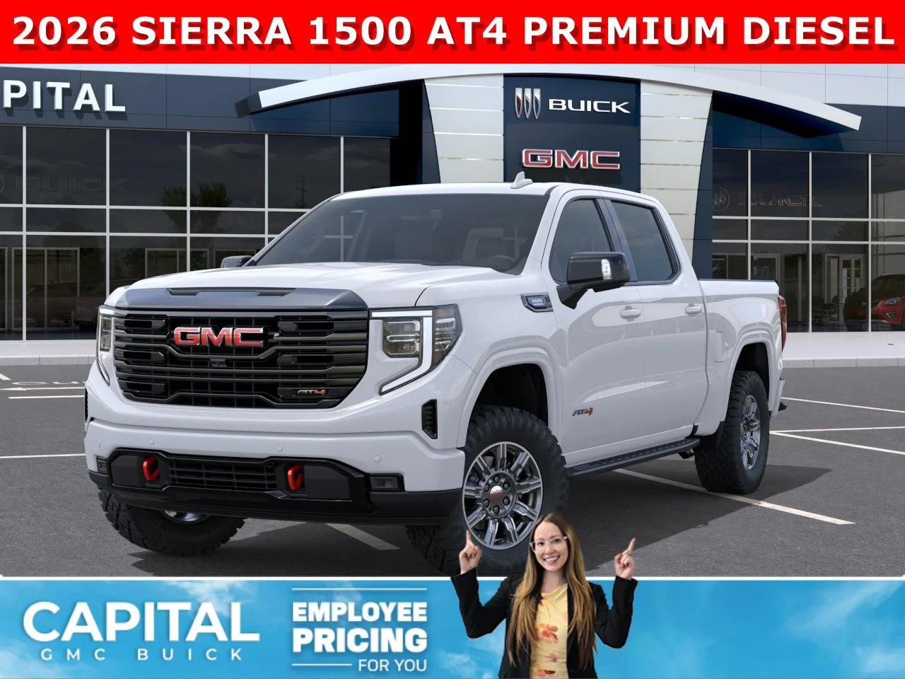 New 2026 Summit White GMC AT4 image 1