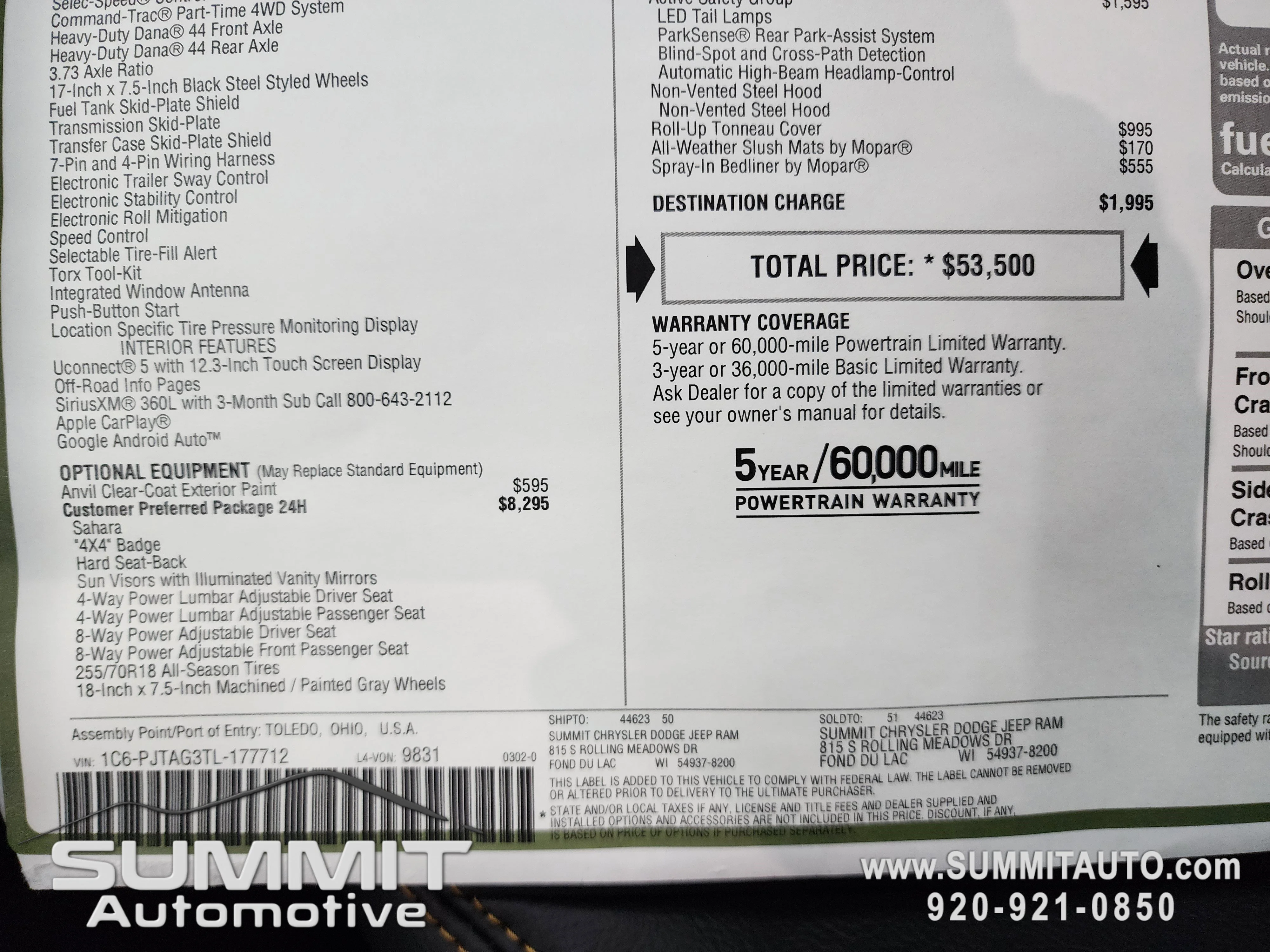 New 2026 Anvil Clear-Coat Exterior Paint Jeep Sahara image 44