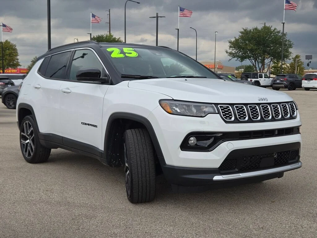 Used 2025 Bright White Clearcoat Jeep Limited image 3