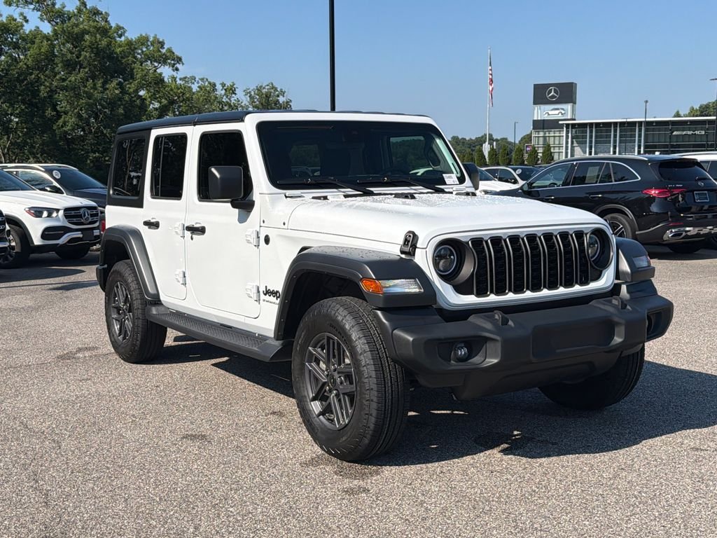 Used 2024 Bright White Clearcoat Jeep Sport S image 1