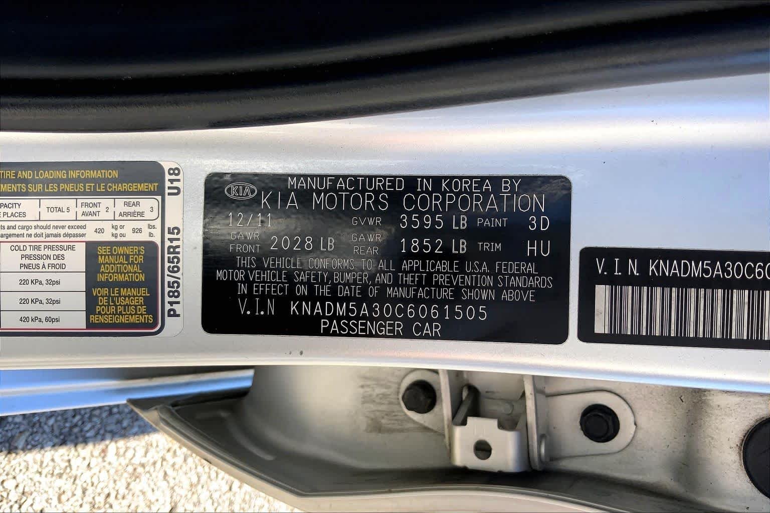 Used 2012 Bright Silver Kia LX image 35