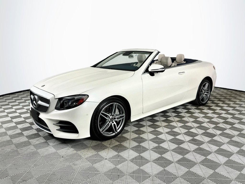 Used 2019 White Mercedes-Benz E 450 CONVERTIBLE BLUE TOP YACHT BLUE LEATHER INT. image 3