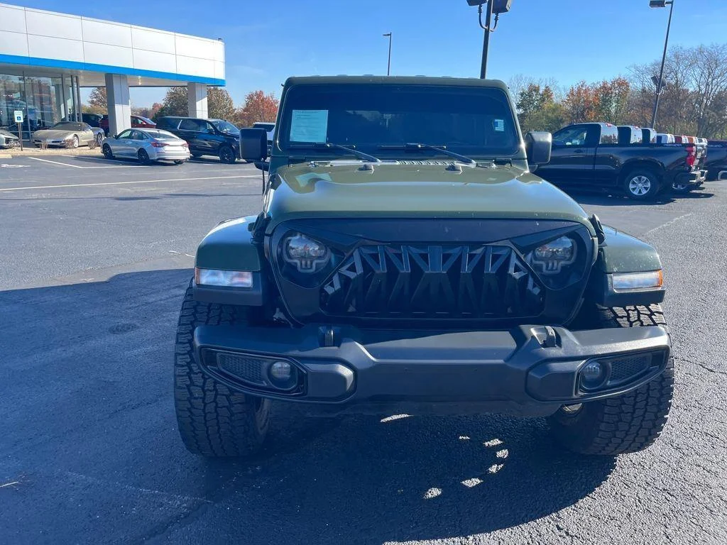 Used 2021 Sarge Green Clearcoat Jeep Unlimited Sahara Altitude image 8