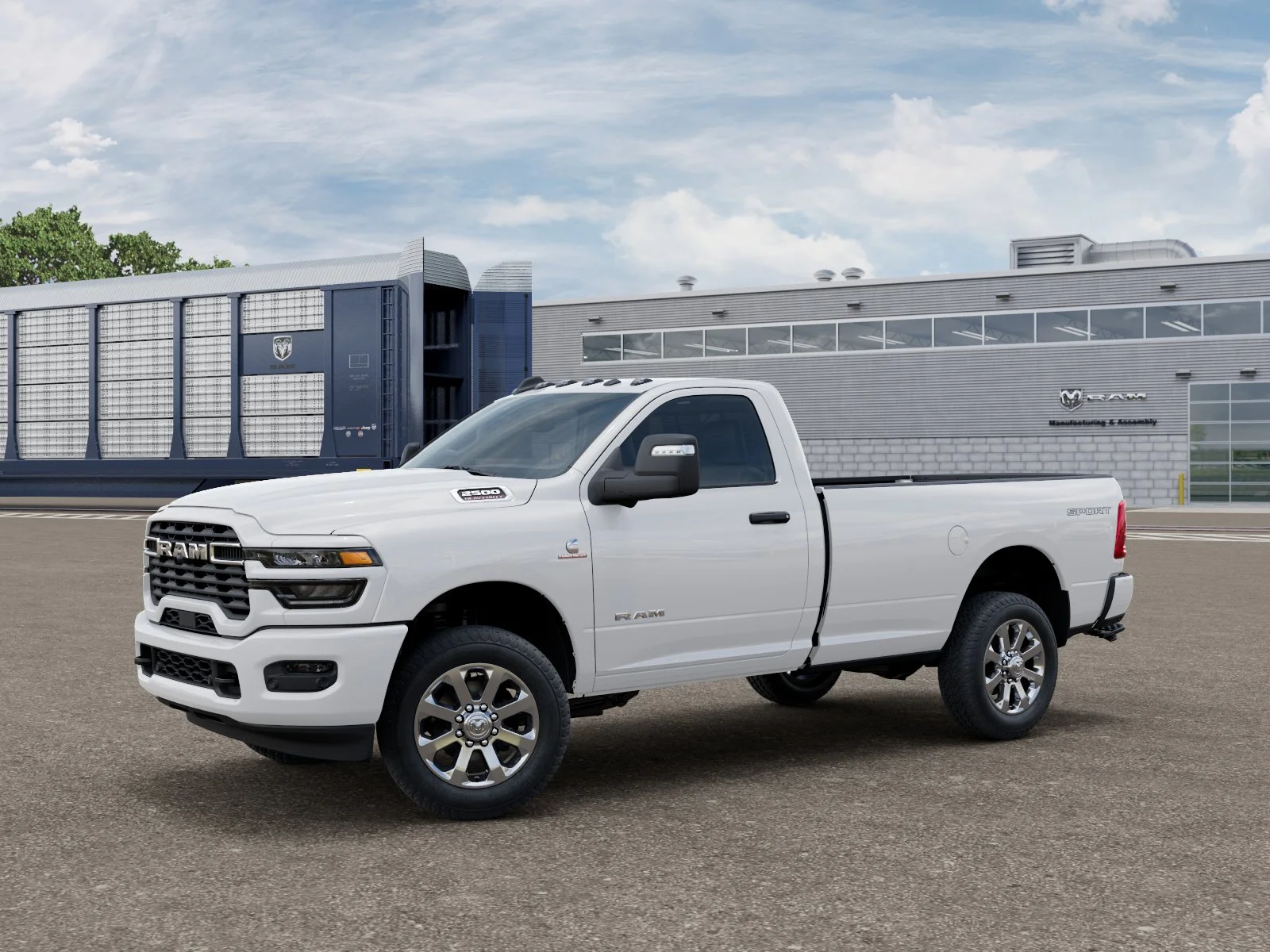 New 2027 Bright White Clear-Coat Exterior Paint RAM Big Horn image 1