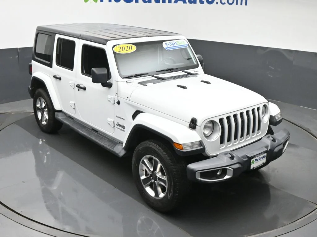Used 2020 White Jeep Unlimited Sahara image 4