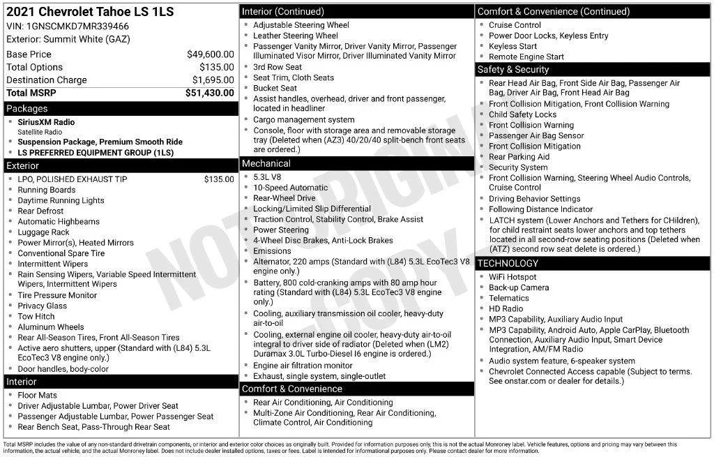 Used 2021 White Chevrolet LS image 10
