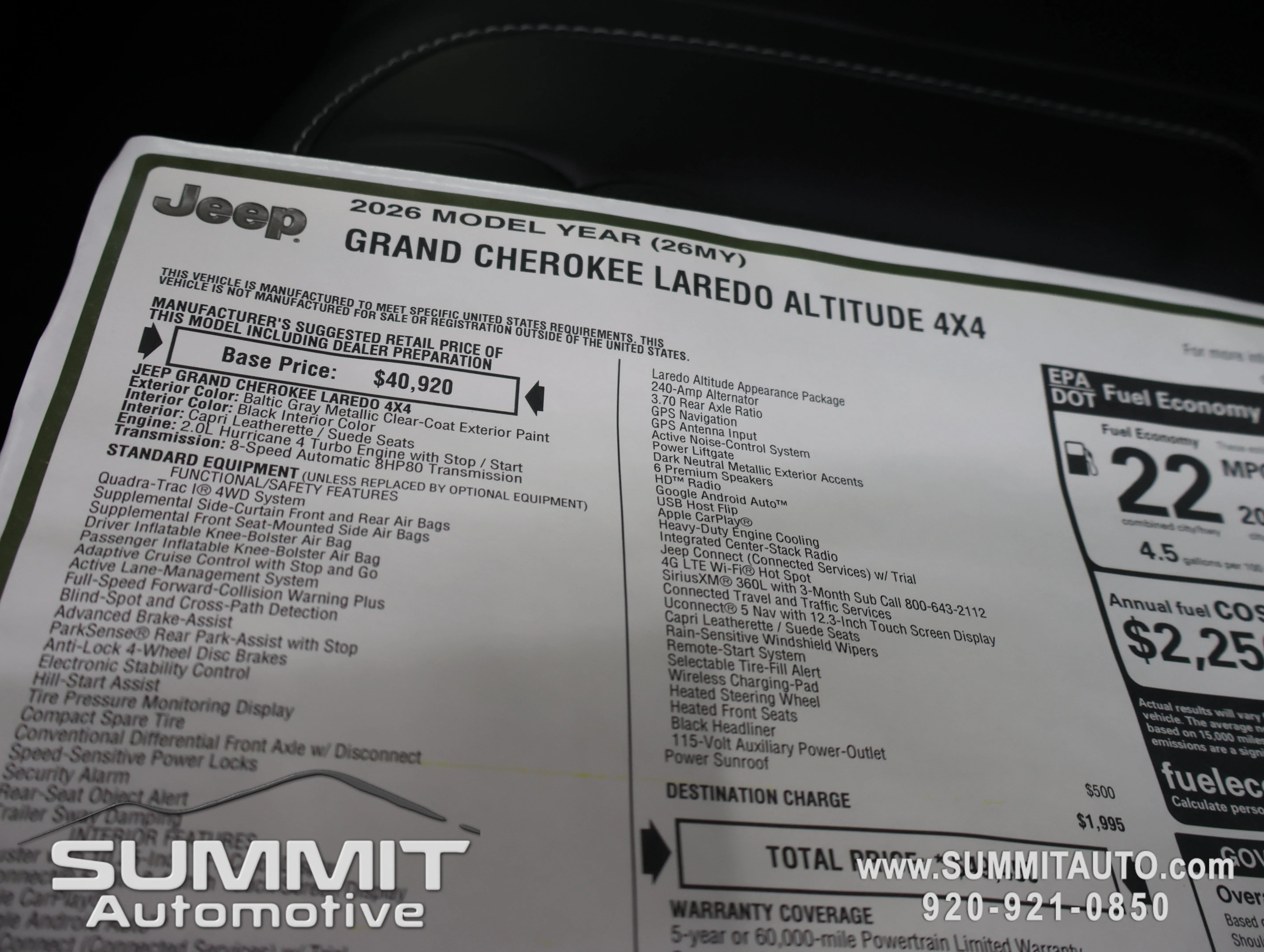 New 2026 Baltic Gray Metallic Clearcoat Jeep Altitude image 41