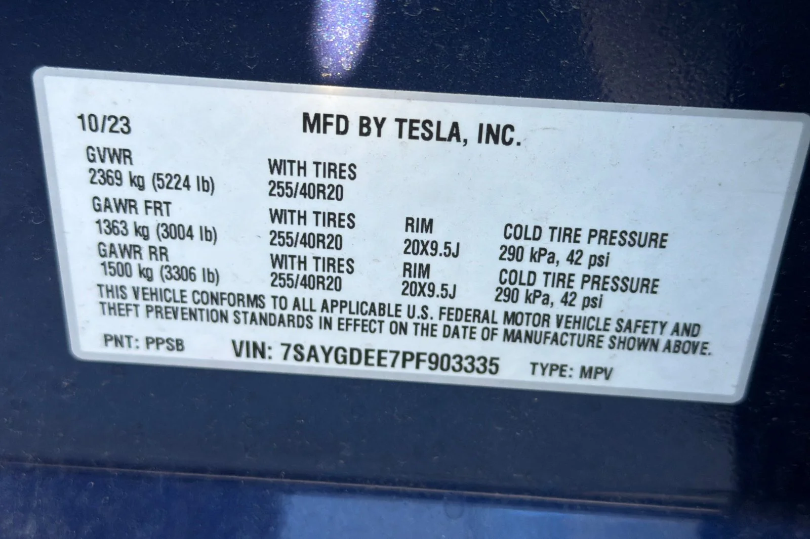 Used 2023 Blue Tesla Long Range image 43