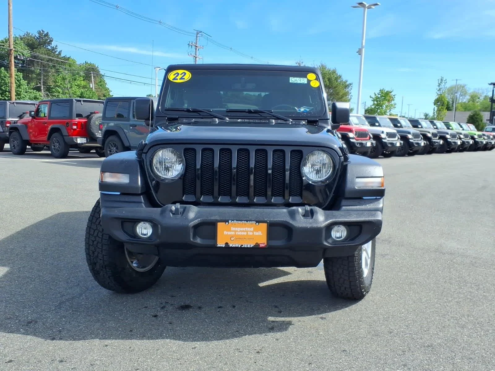 Used 2022 Black Clearcoat Jeep Unlimited Sport S image 3
