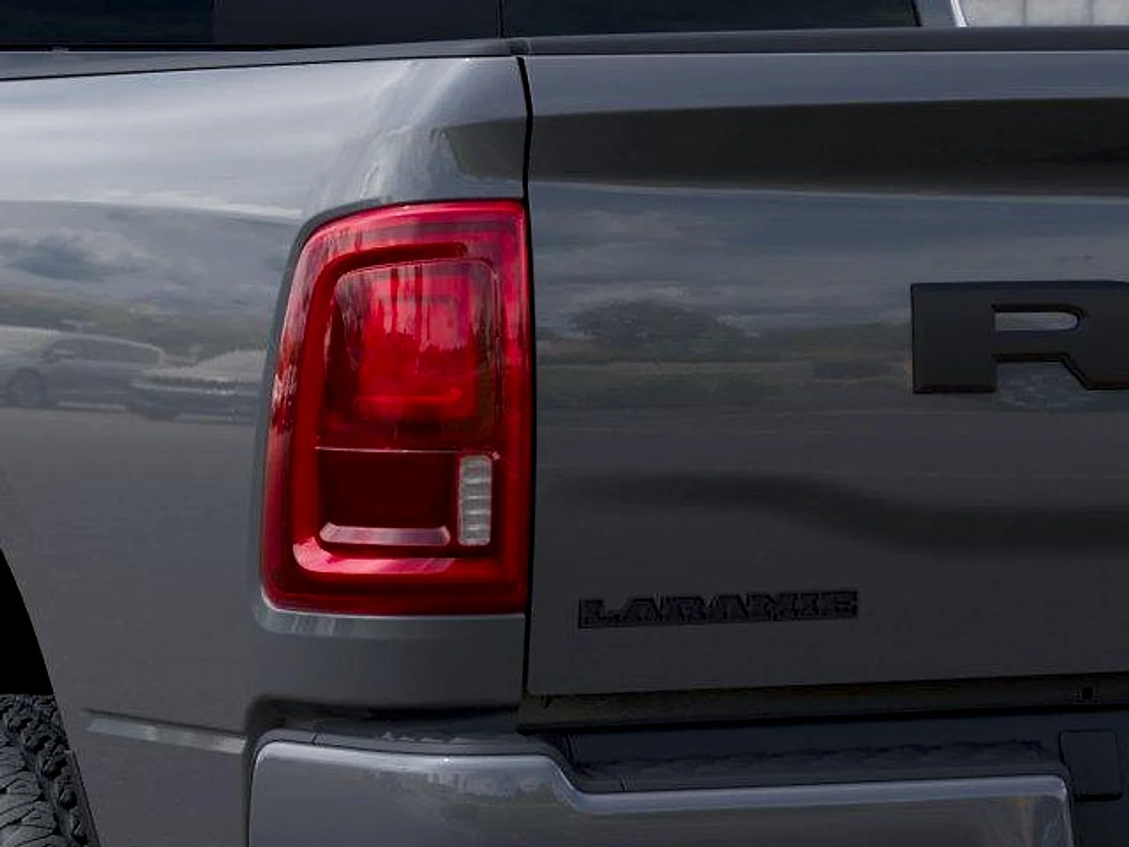 New 2027 Ceramic Gray Clear-Coat Exterior Paint RAM Laramie 4x4 Crew Cab 6
