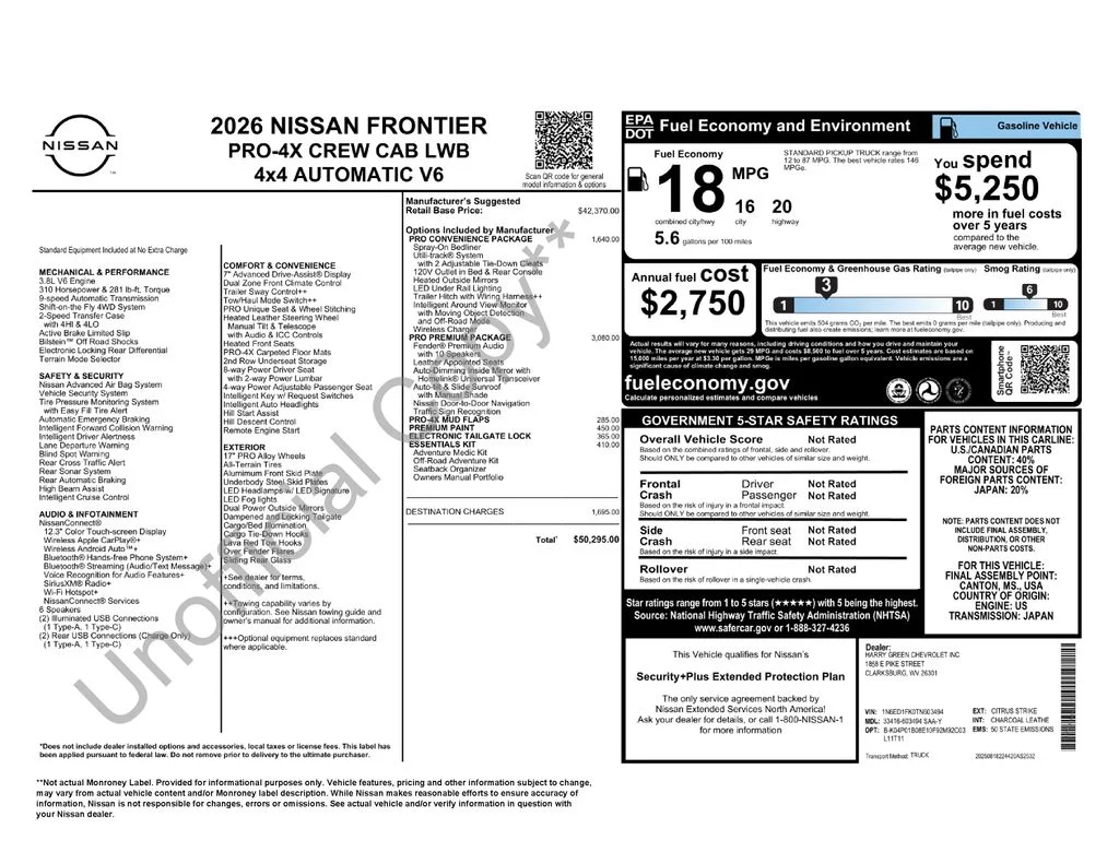 2026 Nissan Frontier PRO-4X - Photo 6