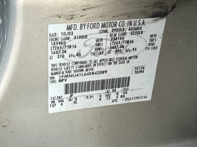 Used 2004 Silver Birch Clearcoat Metallic Ford XLT image 14