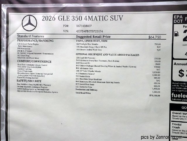New 2026 Twilight Blue Metallic Mercedes-Benz GLE 350 image 29