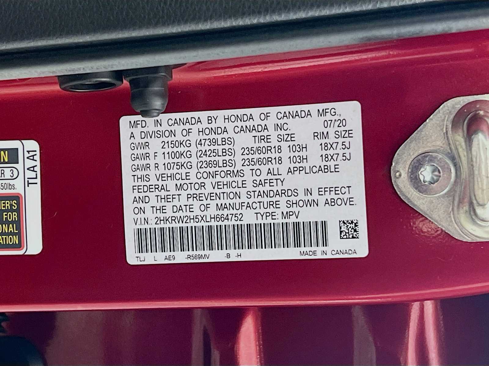 Used 2020 Radiant Red Metallic Honda EX image 33