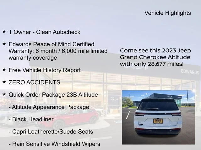 Used 2023 White Jeep Altitude X image 11
