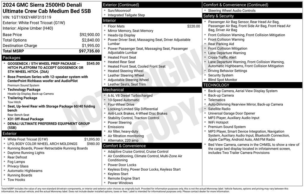 Used 2024 White GMC Denali Ultimate image 26