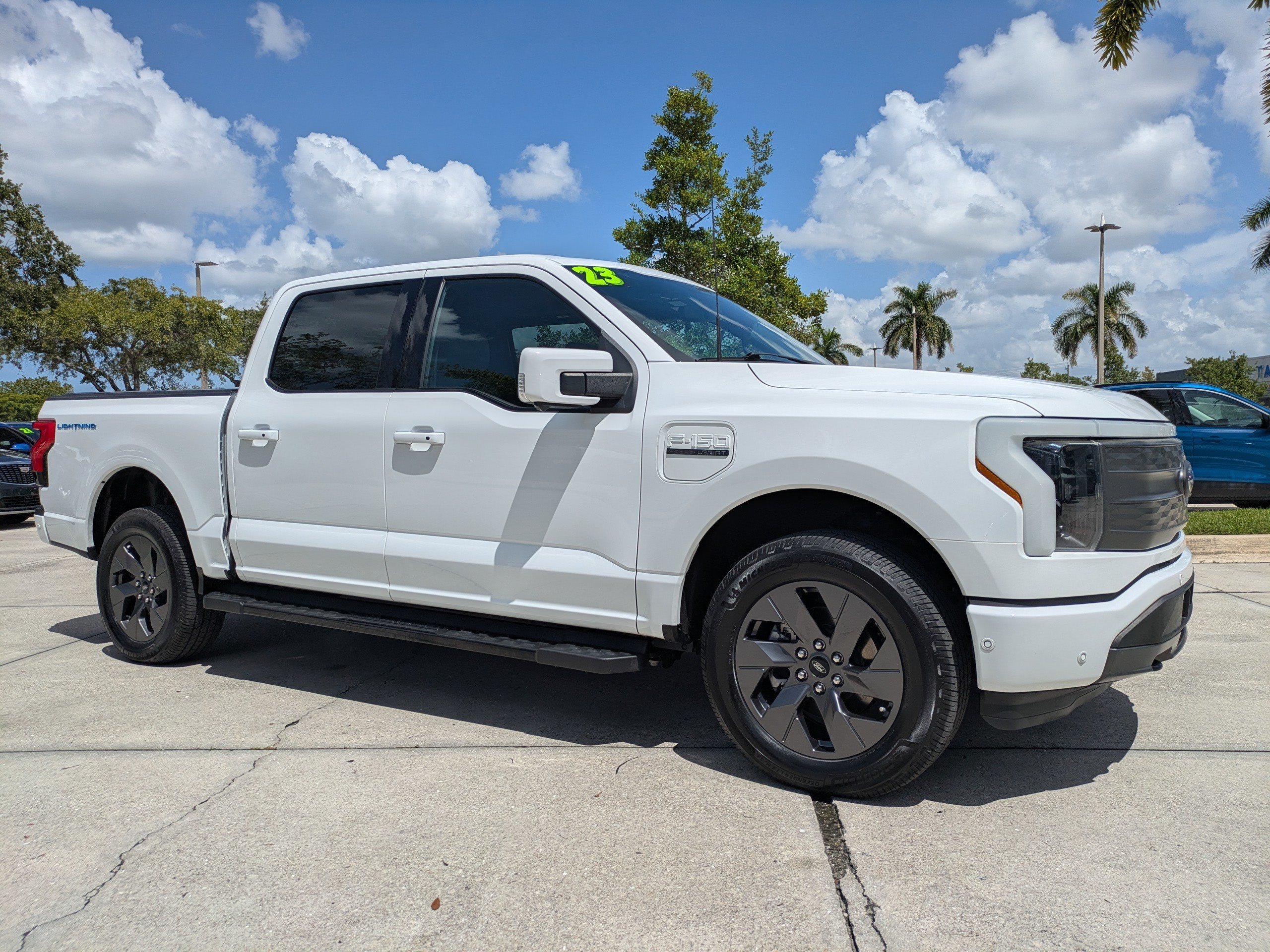 Used 2023 Ford F-150 Lightning Lariat with VIN 1FTVW1EV6PWG02942 for sale in Naples, FL
