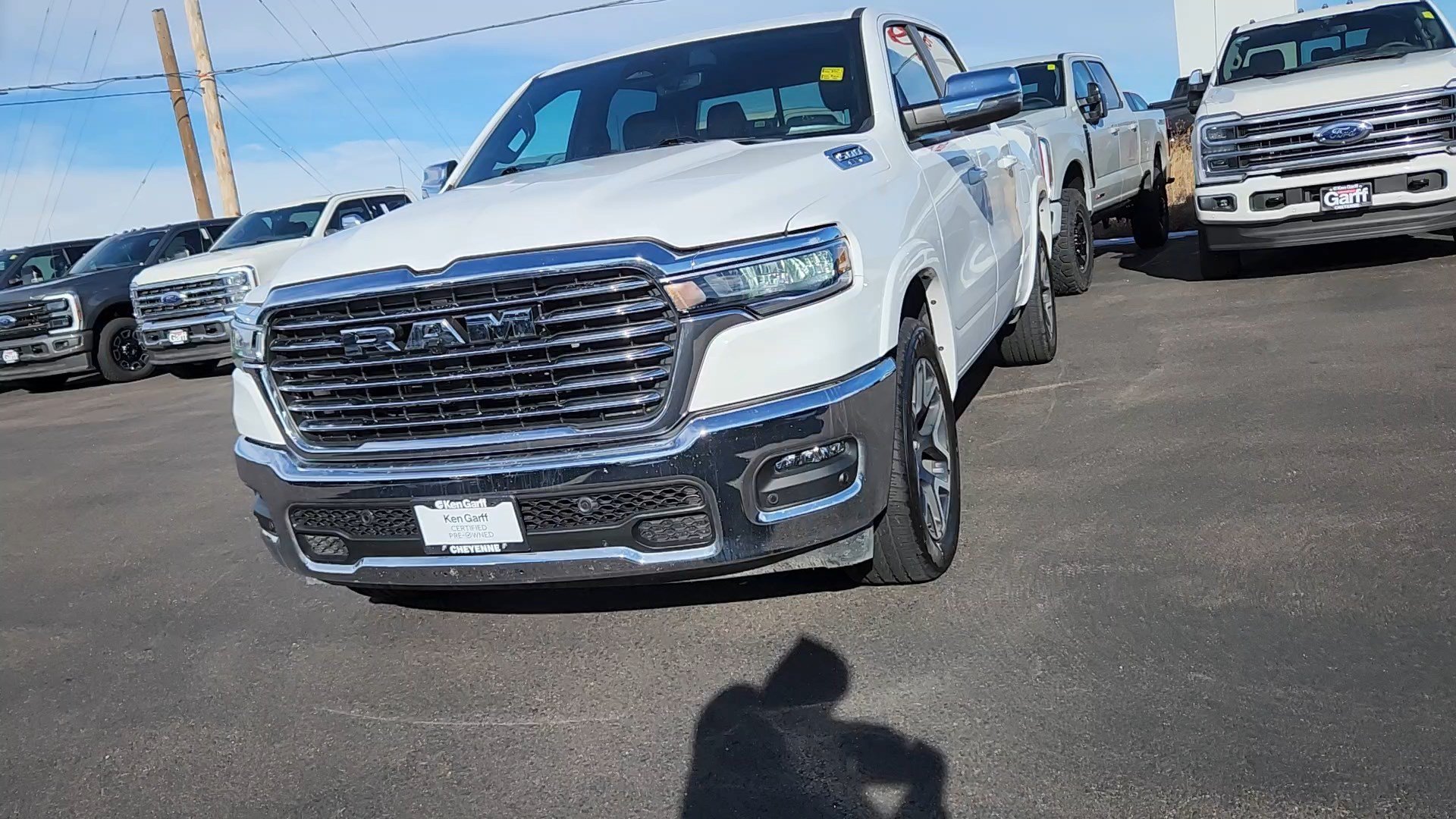 Used 2025 Bright White Clearcoat Ram Laramie image 4