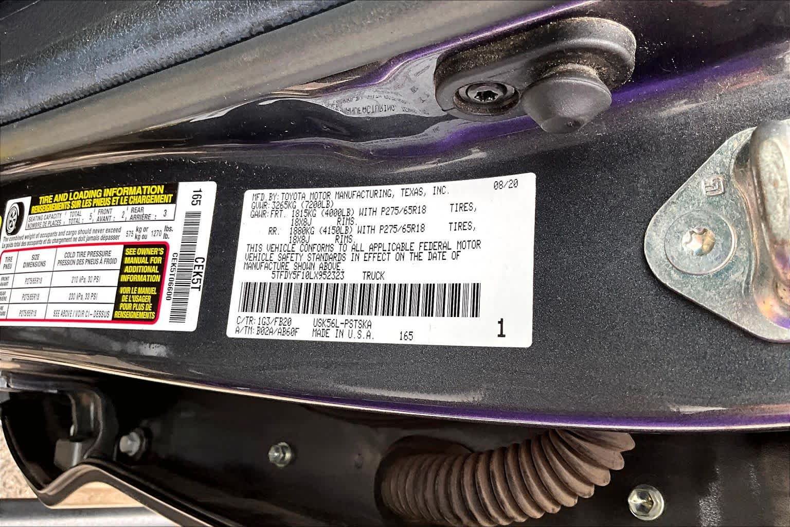 Used 2020 Magnetic Grey Metallic Toyota SR5 image 34