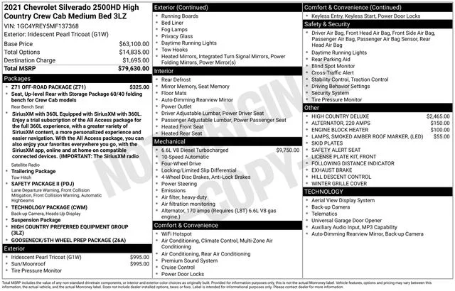 Used 2021 Beige Chevrolet High Country image 7