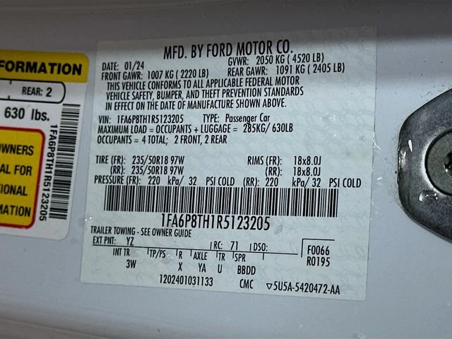 Certified Used 2024 White Ford EcoBoost Premium image 24