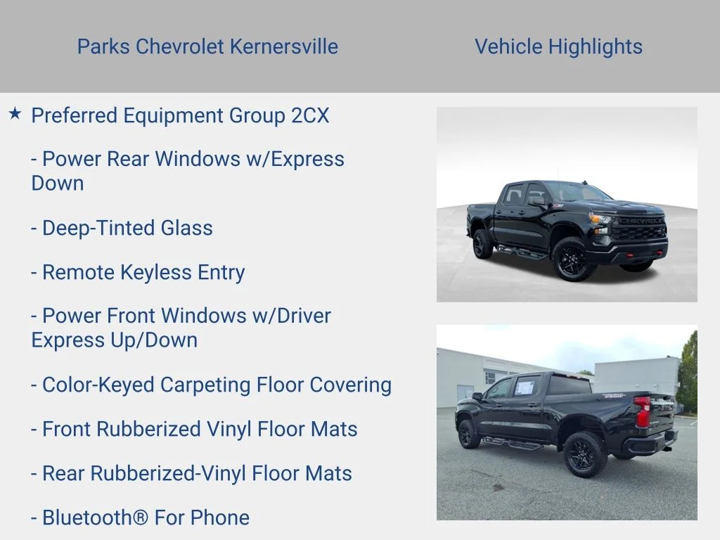 Certified Used 2024 Black Chevrolet Custom Trail Boss image 10
