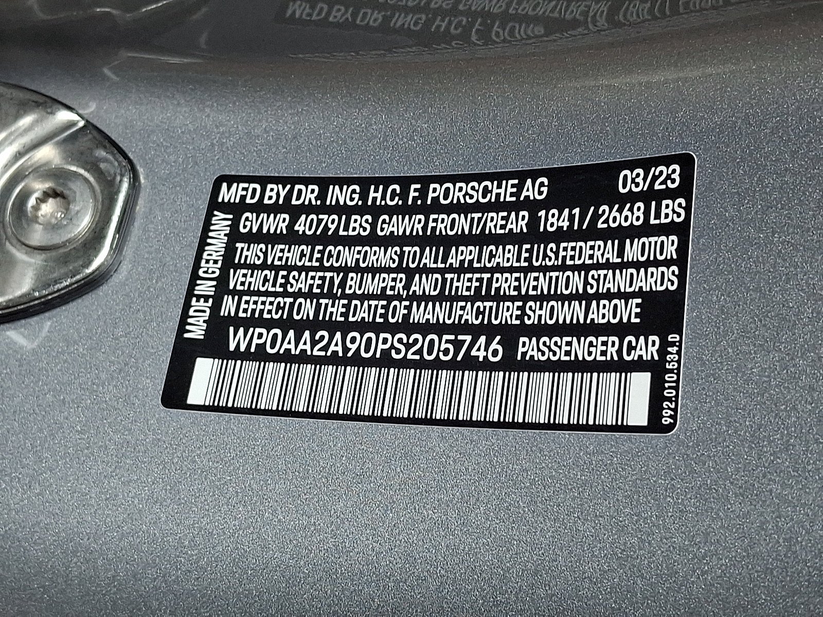 Used 2023 Gt Silver Metallic   U2 Porsche Carrera T image 26