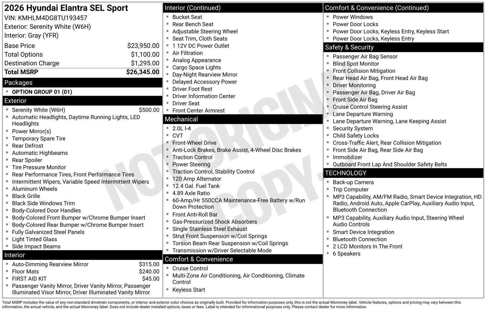 2026 Hyundai Elantra SEL Sport - Photo 37
