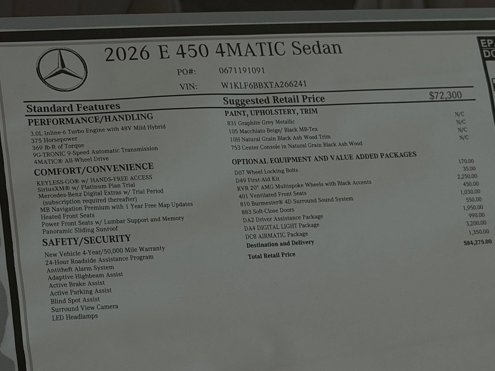 New 2026 Graphite Grey Metallic Mercedes-Benz E 450 image 44