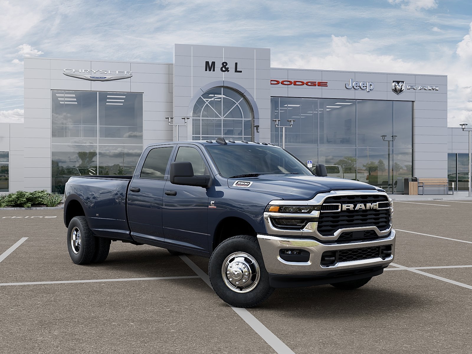 New 2026 Forged Blue Metallic Exterior Paint RAM Tradesman Crew Cab 4x4 8