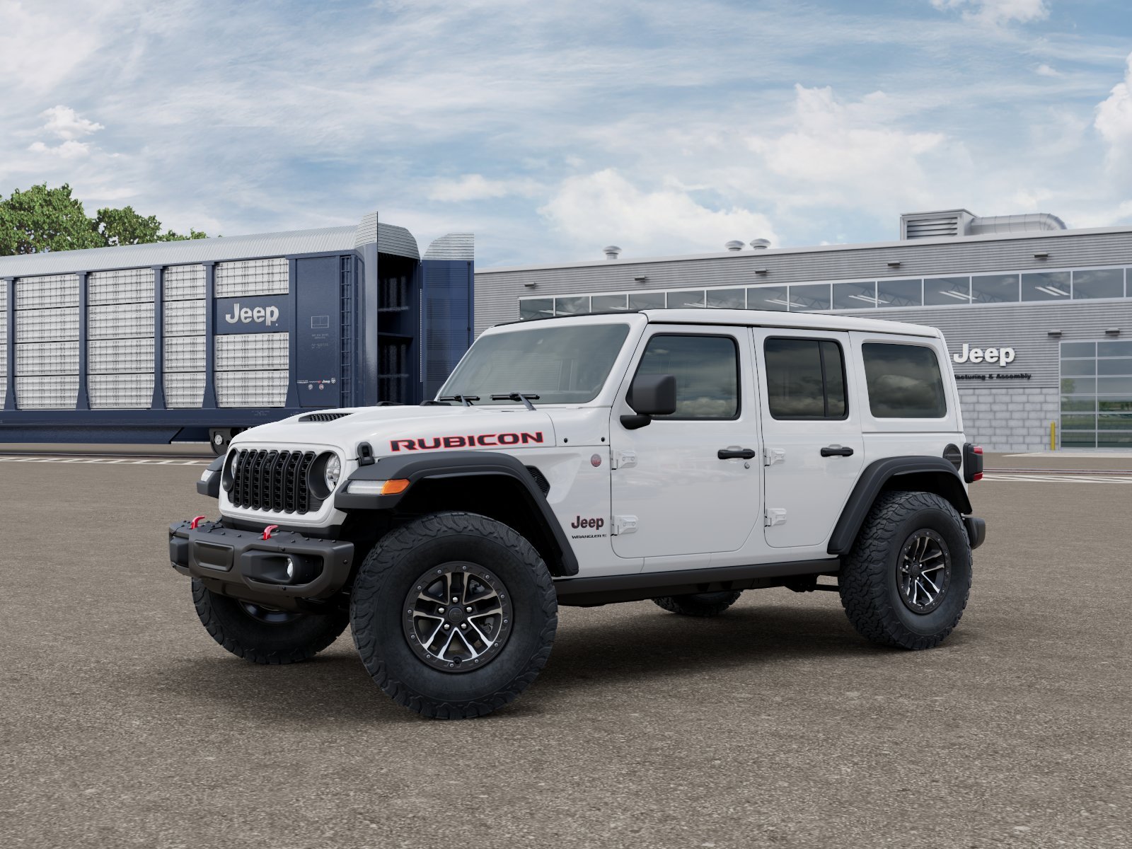 New 2026 Bright White Clear-Coat Exterior Paint Jeep Rubicon image 1