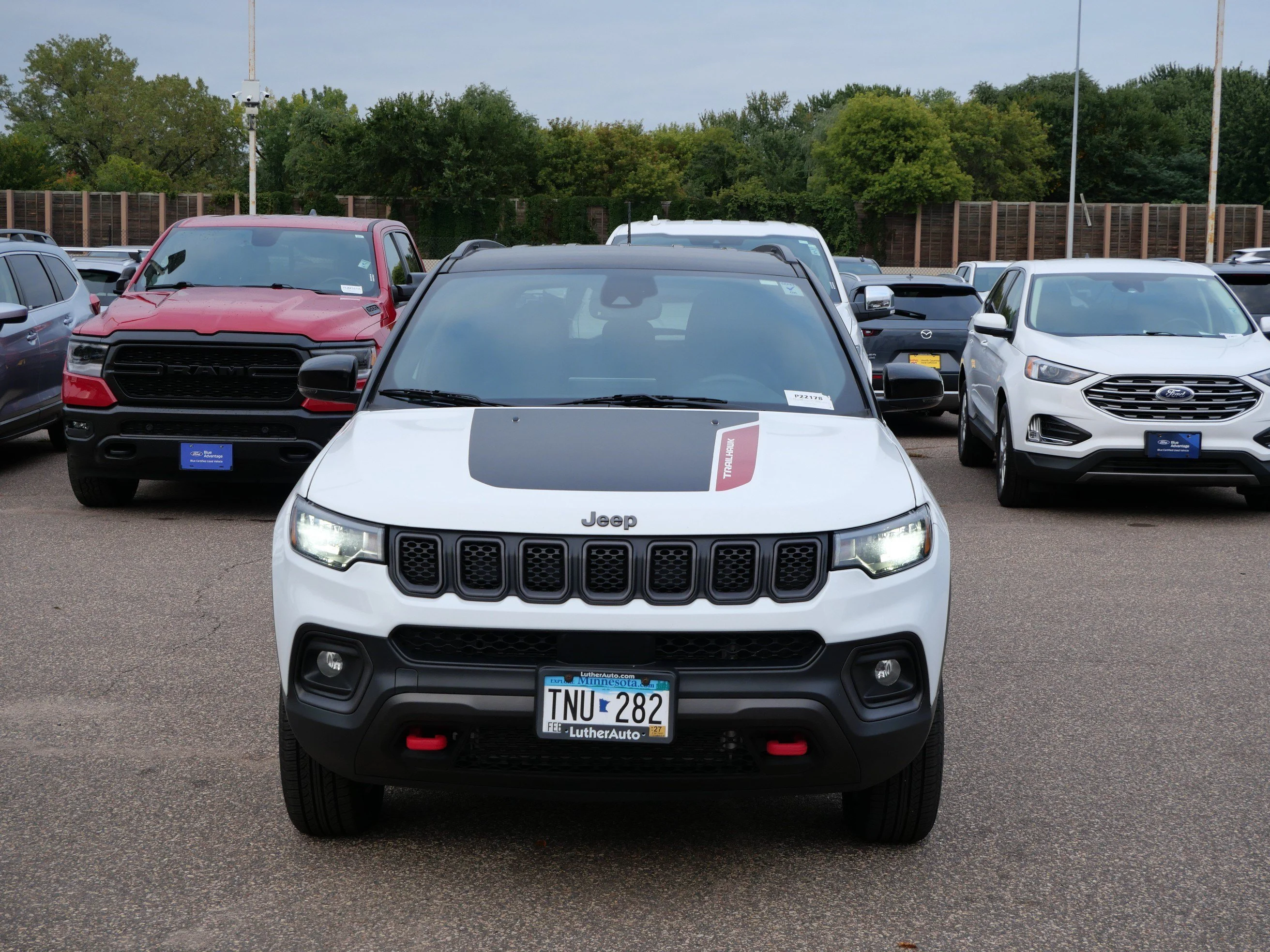 Used 2023 Bright White Clearcoat Jeep Trailhawk image 2