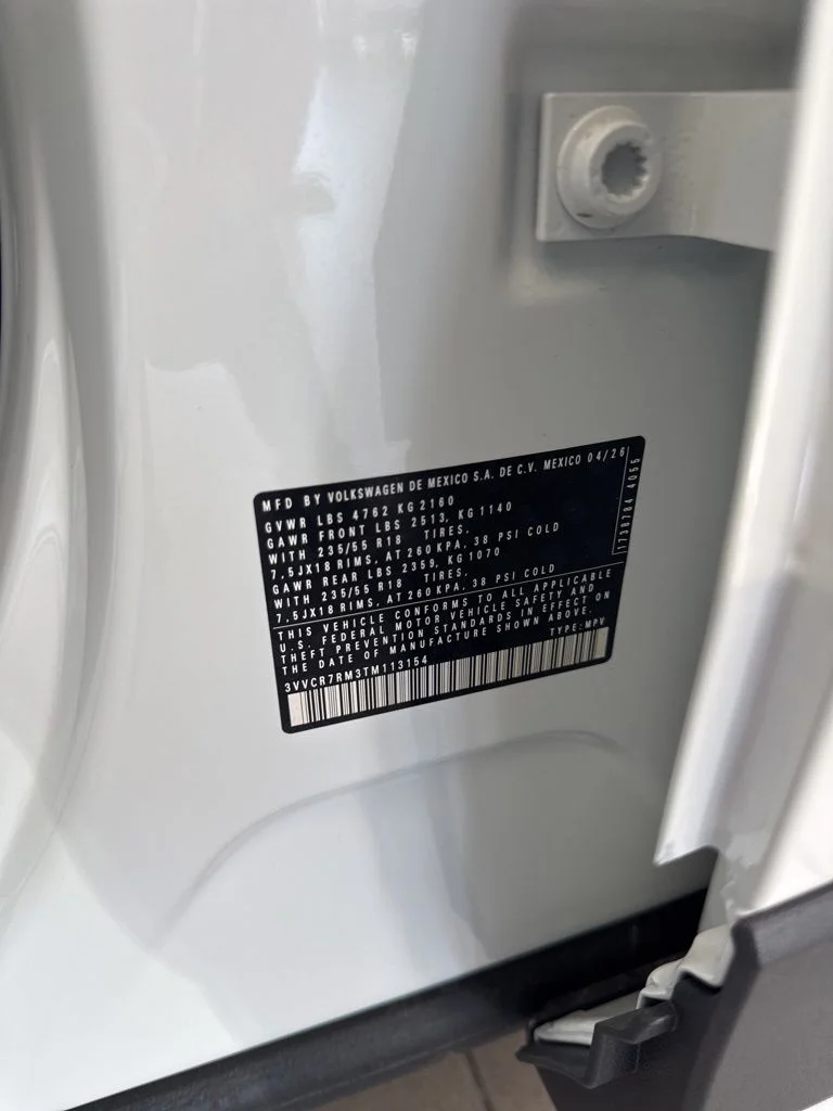 New 2026 White/off-white Volkswagen 2.0T S image 19