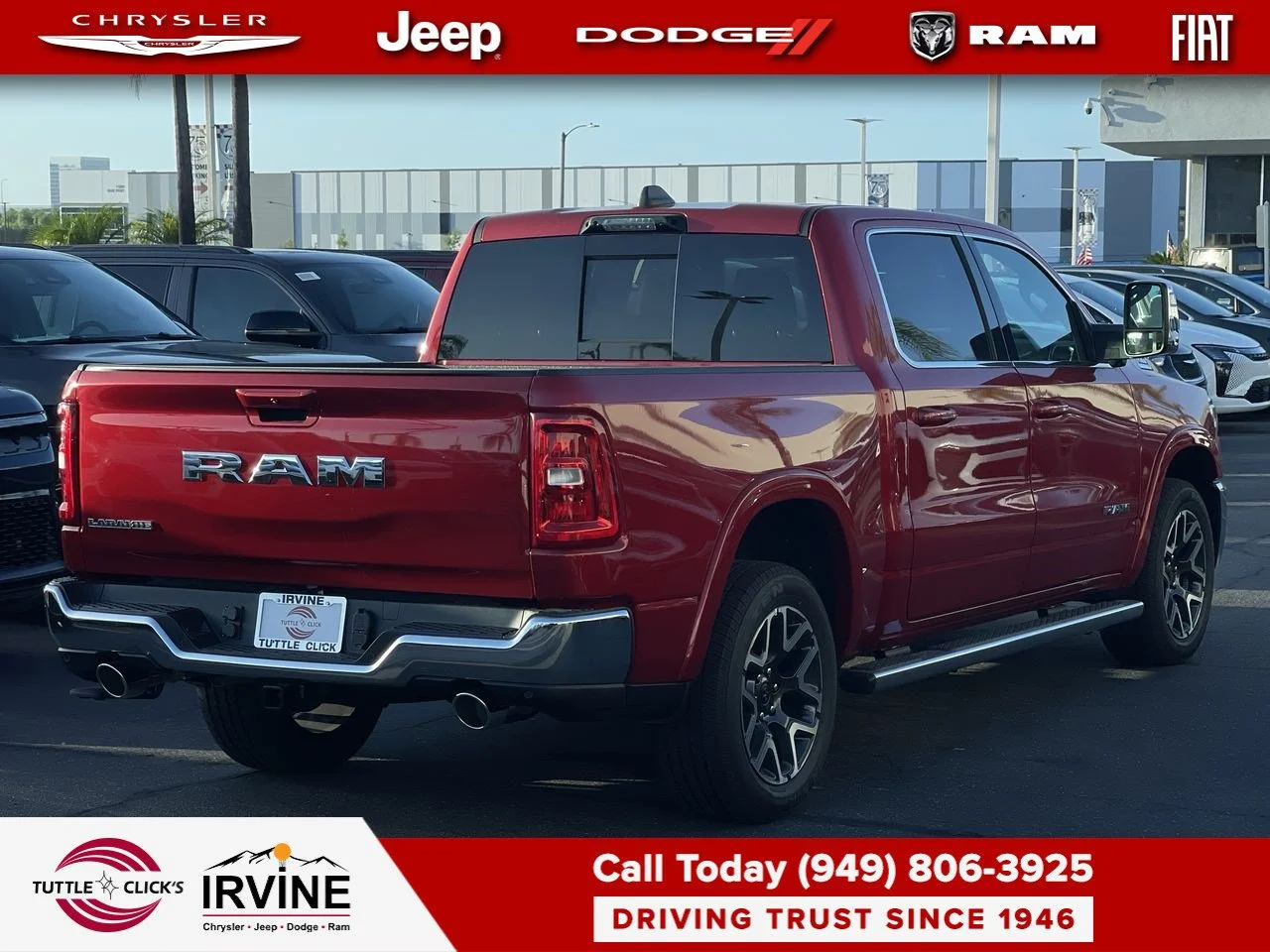 New 2027 Molten Red Pearl-Coat Exterior Paint RAM Laramie image 12