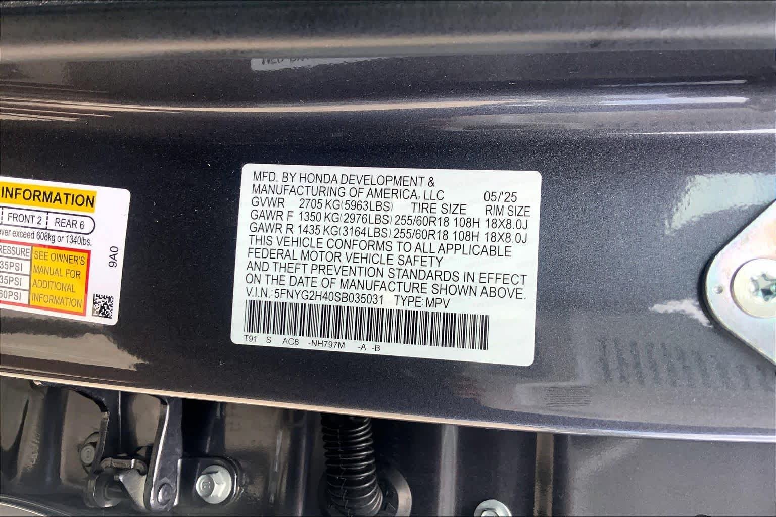 Used 2025 Modern Steel Metallic Honda EX-L image 31