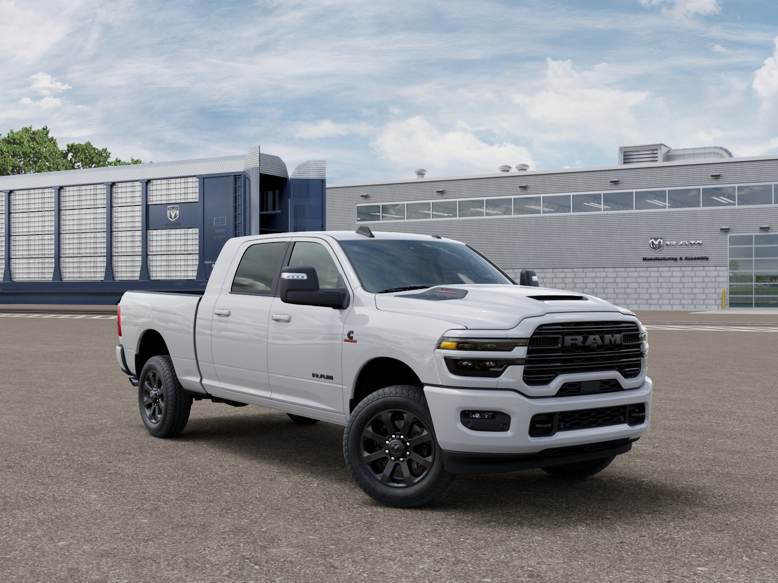 New 2026 Bright White Clear-Coat Exterior Paint RAM Laramie image 3